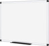 VIZ-PRO Magnetic Whiteboard 60 x 45 cm, Dry Erase White Board with Pen Tray, Silver Aluminium Frame, Dry Wipe Writing Board for Office, Home & School