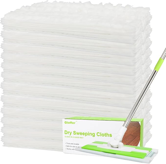 30 Count Heavy Duty Dry Sweeping Cloths,Disposable Dry Mop Refills,Multi Surface Dust Mop Pad Floor Cloth Refills Electrostatic Cloths for Sweeping Cleaning