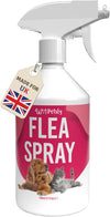 Flea Spray for the Home - 500ml - Max Strength, 100% Non-Toxic, Fast-Acting, Non-Staining, Long-Lasting Protection, Effective for Mattresses, Bedding, Furniture & Textiles - Family & Pet Safe