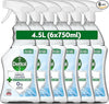 Dettol Antibacterial Disinfectant Surface Cleaner, Original Fragrance, Pack of 6, 6 x 750ml, Total of 4.5L