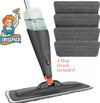 * NEW* SCRATCH ANET-** SUMMER PRICE** Spray Mop 4 Microfibre Cloths Microfiber Mop Spray Cleaner for Floors with 4 Pads and 600Ml Refillable Bottle Suitable for all Floor-grey