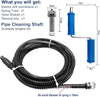 Drain Snake Unblocker 3M, 10mm with Electric Adapters and Handle Tool, Sink Unblocker and Drain Auger Tool for Sink Unblocker and Drain Unblocker Tool