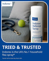 Indorex Defence Household Flea Spray | 2 x 500ml Cans | Protect Home from Fleas & House Dust Mites | Long-Lasting Protection for Up to 12 Months