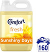 Comfort Fresh Sunshiny Days Fabric Conditioner Softener with Motion-Activated Fragrance Technology 100 Days of Freshness 160 washes (4.8 L)