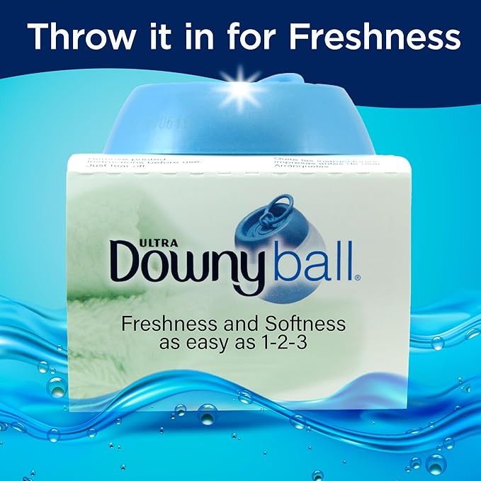 Downy Ball, Fabic Softener Dispenser (Pack of 3),Blue,22.86 x 22.86 x 7.62 cm; 226.8 Grams