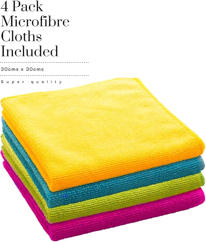 * NEW* SCRATCH ANET-** SUMMER PRICE** Spray Mop 4 Microfibre Cloths Microfiber Mop Spray Cleaner for Floors with 4 Pads and 600Ml Refillable Bottle Suitable for all Floor-grey