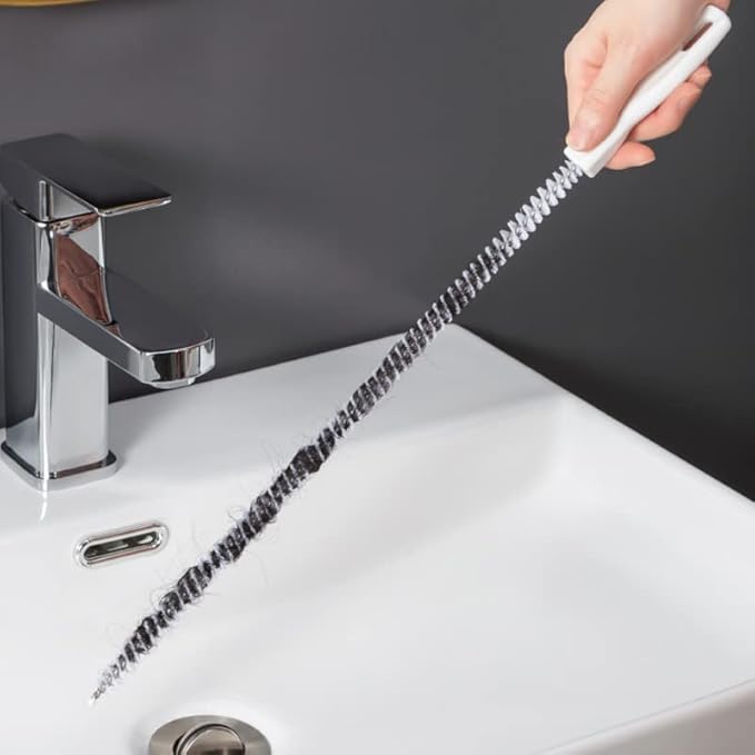 Versatile Cleaning Brush Kit – Heavy-Duty Nylon Bristles, Reusable Drain Snake, Grout & Crevice Cleaner, Aquarium Tools, Flexible Pipe Brush, Sewer Clog Remover, Drain Unblocker Set