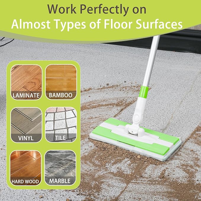 30 Count Heavy Duty Dry Sweeping Cloths,Disposable Dry Mop Refills,Multi Surface Dust Mop Pad Floor Cloth Refills Electrostatic Cloths for Sweeping Cleaning