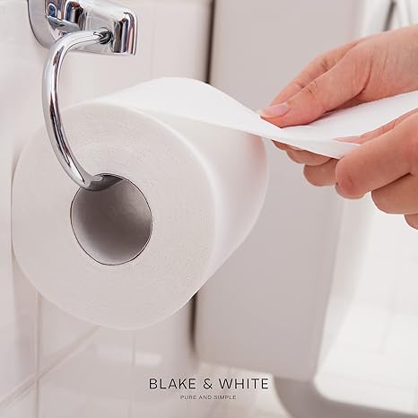Blake & White Purely Smile 3 Ply Soft Toilet Rolls 12 Pack - Highly Absorbent Toilet Paper for Home & Leisure Centers - Ultra Durable & FSC Certified Tissue Roll - PS1125