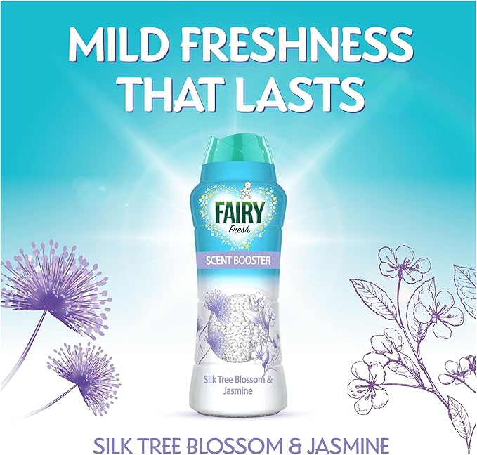 Fairy In-Wash Scent Booster 495g, Silk Tree Blossom & Jasmine, Mild Freshness That Lasts