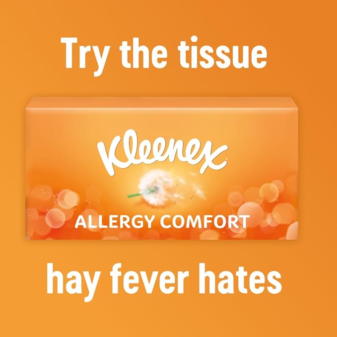 Kleenex Allergy Facial Tissues, Pack of 2 Boxes (112 Tissues)