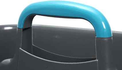 JVL 20-410A Car and Bike Care Cleaning Range Storage Caddy with Handle, Teal and Grey, 19 x 40 x 26cm