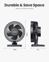 gaiatop USB Desk Fan, Small But Powerful, Portable Quiet 3 Speeds Wind Desktop Personal Fan, Adjustment Mini Fan Table Fan for Better Cooling, Home Office Car Indoor Outdoor Black