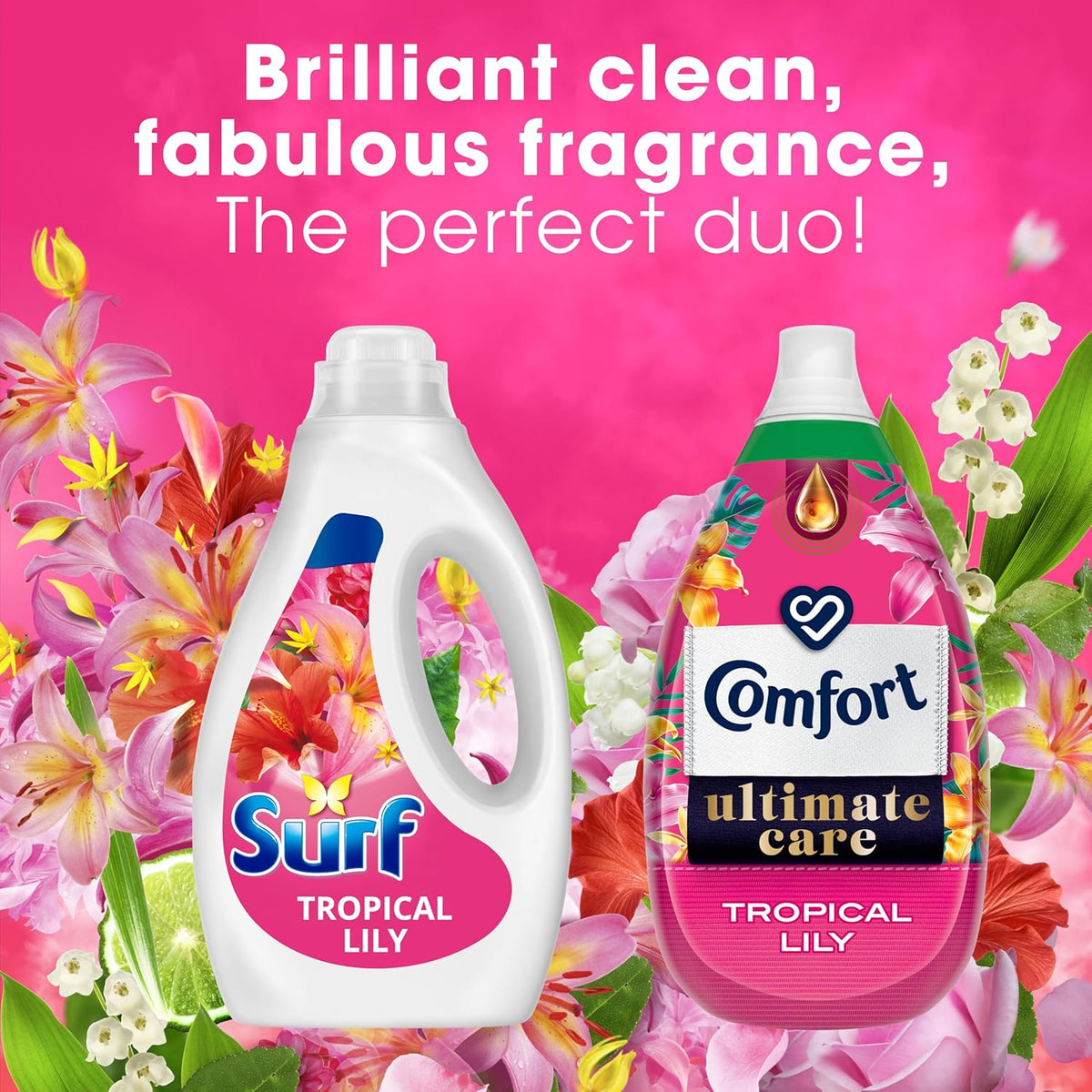 Surf Tropical Lily Laundry Washing with a joy-infused fragrance & natural essential oils lasting up to 12 hours in wear Liquid Detergent for brilliantly clean results 35 washes