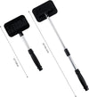 POLYTE Pivoting Extra-long Windshield Glass Cleaning Tool Extendable Aluminum Handle w/3 Premium Microfibre Covers