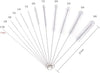 Vicloon Bottle Brush, 12 Pcs Long Bottle Cleaning Brushes, Tube Brush, Kettle Spout Brush, Straw Brush, Nylon Bottle Pipe Cleaner Set for Baby Bottle Tube Pipe Flask Straws Cleaning (White)
