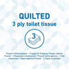 Presto! Toilet Roll, 3-ply Quilted, Velvety Soft, Unscented, 18 Rolls (1 Pack of 18), 200 Sheets per Roll, 3600 Count, FSC Certified
