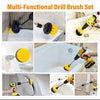 5 Pack Drill Brush Attachment Set, 1/4in Power Scrubber Cleaning Brushes for Tubs, Bathroom, Tile, Grout, Carpet, Car Wheels, Kitchen etc Surface Clean