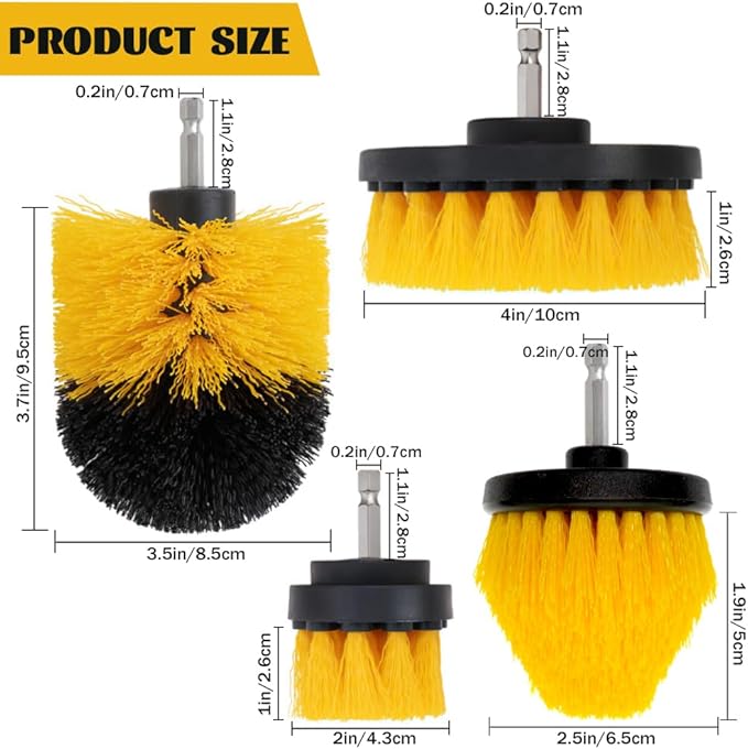 LyriFine Electric Cleaning Brush, Upgraded Full-Body IPX7 Waterproof Electric Spin Scrubber UK, 7 Heads, Long Handle & Dual Speed Electric Brush for Cleaning, Shower Cleaner for Bathroom Floor Tile
