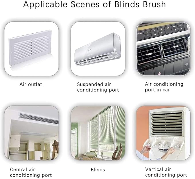 KOKSI Wet Dry Venetian Window Blind Cleaner Brush with Ergonomic Handle for Dust Cleaning Shades Dirty Blinds Home Care & Cleaning Tool Damp Duster Sponge