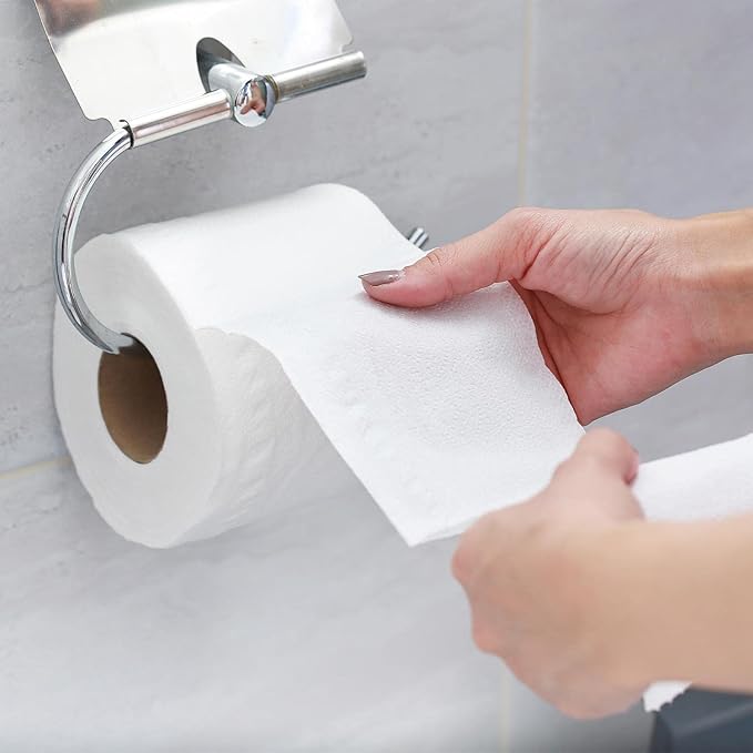 Freedom Inspirations Luxury 3Ply Toilet Roll - 45 Quilted Shea Butter Triple Soft and Scented Hygiene Bulk White Toilet Tissue and Loo Rolls