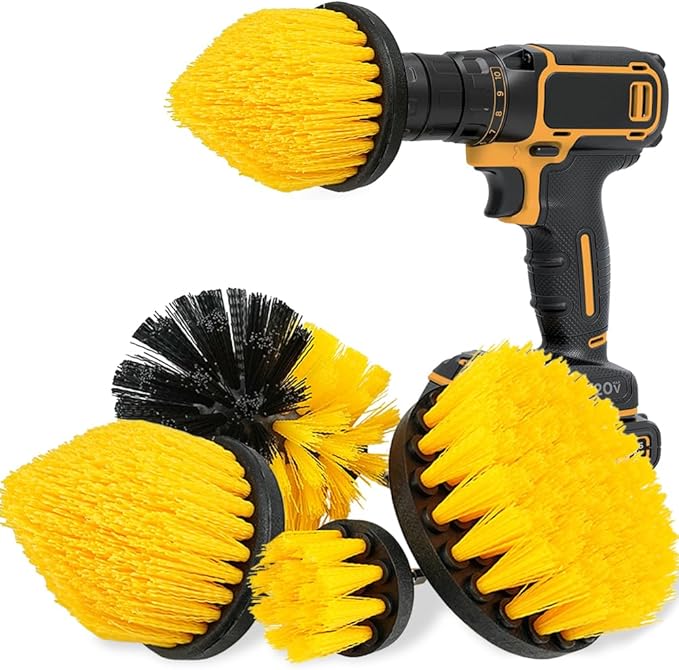 LyriFine Electric Cleaning Brush, Upgraded Full-Body IPX7 Waterproof Electric Spin Scrubber UK, 7 Heads, Long Handle & Dual Speed Electric Brush for Cleaning, Shower Cleaner for Bathroom Floor Tile
