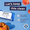 Pura Flushable Moist Toilet Tissue Wipes, 1 Pack of 40 Wet Wipes, 100% Plastic Free, 99% Water Clean Washlets, Certified 'Fine to Flush' Biodegradable, Compostable, Vegan, Gentle Clean