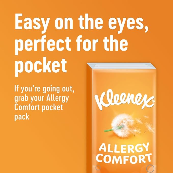 Kleenex Allergy Facial Tissues, Pack of 2 Boxes (112 Tissues)