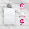 4-Ply Quilted Toilet Tissues, Unscented, 12 Rolls (1 Pack of 12), 160 Sheets per Roll