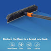 CLEANHOME Floor Scrubbing Brush with Squeegee/Handle,2-1 Bathroom Tile Cleaning Brush.Suitable for Cleaning Floors, Corner Gap, Patios,Indoor,Living Rooms, Swimming Pool .etc.