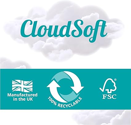 Elegance Cloud Soft Toilet Roll - Bulk Buy Pack of 54 Rolls - Soft, 2-Ply, Recycled, Eco-Friendly, UK Manufactured