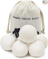 Tumble Dryer Balls, Sopito 6pcs XL Wool Dryer Balls for Laundry to Reduce Drying Time, Wrinkles and Static, Soften Fabric, Reduce Tangle and Make Clothes Fluffy, with Premium Natural Wool