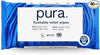 Pura Flushable Moist Toilet Tissue Wipes, 1 Pack of 40 Wet Wipes, 100% Plastic Free, 99% Water Clean Washlets, Certified 'Fine to Flush' Biodegradable, Compostable, Vegan, Gentle Clean