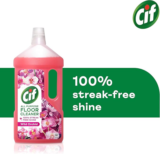 Cif Wild Orchid Floor Cleaner residue-free surface cleaner for linoleum, vinyl and ceramic tiles 950 ml