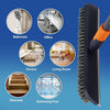 CLEANHOME Floor Scrubbing Brush with Squeegee/Handle,2-1 Bathroom Tile Cleaning Brush.Suitable for Cleaning Floors, Corner Gap, Patios,Indoor,Living Rooms, Swimming Pool .etc.