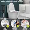 LightingWill High Pressure Toilet Plunger Set, Toilet Unblocker Heavy Duty with A Holder and 4 Replaceable Heads, Toilet Unblocker Tools for Unblocking Toilet Bathtub Shower Floor Drain and Pipe Clog