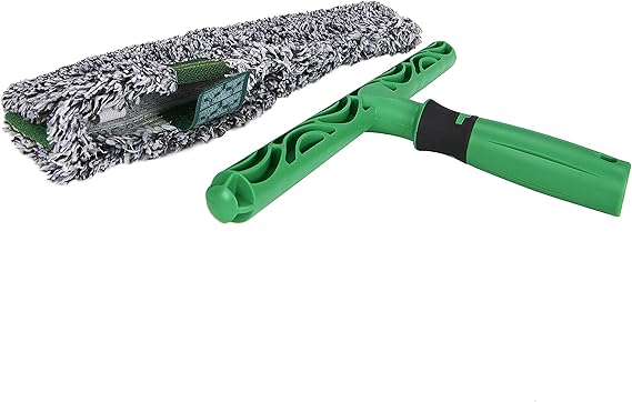 UNGER Window Cleaning Kit PRO Set - Power Washer Sleeve, ErgoTec Squeegee, Bucket 12L, Liquid Glass Cleaner 1L, Safety Glass Scraper, Microfibre Cloth - Professional Window Cleaner Equipment