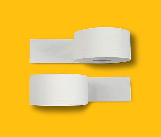 Commercial Mini Jumbo Toilet Roll, 2-ply Premium, 12 Rolls (1 pack), 557 Sheets per Roll, Sheet Size: 30.5 x 9 cm, T2 Dispenser Compatible