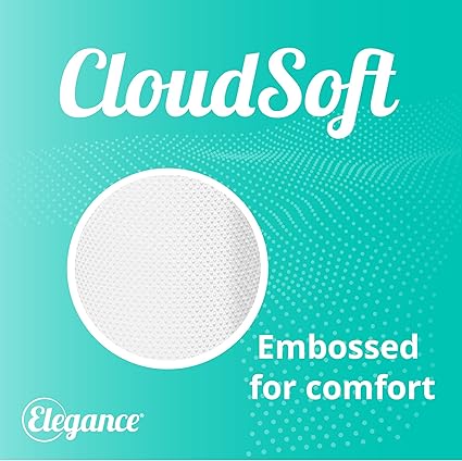 Elegance Cloud Soft Toilet Roll - Bulk Buy Pack of 54 Rolls - Soft, 2-Ply, Recycled, Eco-Friendly, UK Manufactured