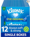 Kleenex Original Facial Tissues - Pack of 12 Tissue Boxes - Soft Tissues for Everyday Use - Gentle on Your Family's Skin with a Touch of Cotton