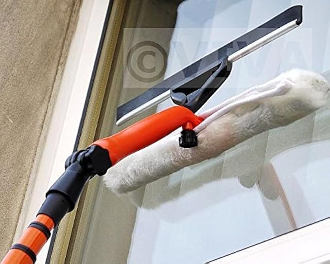3.5M TELESCOPIC WINDOW CLEANER KIT WINDOW CLEANING EQUIPMENT SQUEEGEE SOFT HEAD