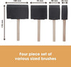 Foam Brushes for Applying Dye, Paint, Stain, Varnish and Oil to Wood. Perfect for Arts, Crafts, Cleaning and More. Four Piece Set.