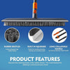CLEANHOME Floor Scrubbing Brush with Squeegee/Handle,2-1 Bathroom Tile Cleaning Brush.Suitable for Cleaning Floors, Corner Gap, Patios,Indoor,Living Rooms, Swimming Pool .etc.