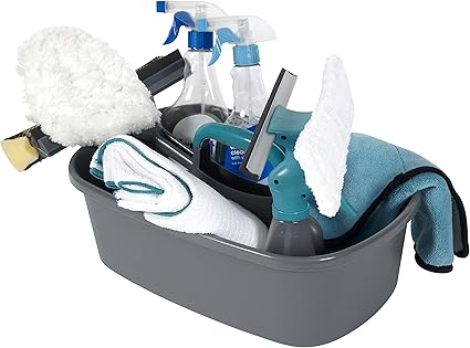 JVL 20-410A Car and Bike Care Cleaning Range Storage Caddy with Handle, Teal and Grey, 19 x 40 x 26cm