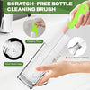 YUNGMAX Bottle Brush Cleaning Set, 3Pcs Long Handle Water Bottle & Straw Cleaner Brushes for Washing Baby Bottles, Drinks Mugs, Flasks, Cup Lids, Teapot Spouts