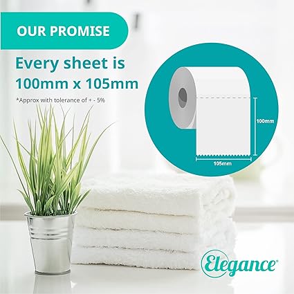 Elegance Cloud Soft Toilet Roll - Bulk Buy Pack of 54 Rolls - Soft, 2-Ply, Recycled, Eco-Friendly, UK Manufactured