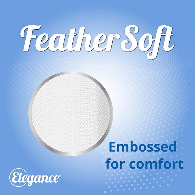 Elegance Feather Soft Toilet Roll - Bulk Buy Pack of 54 Rolls - Ultra Soft, 3-Ply, Recycled, Eco-Friendly, UK Manufactured