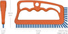 Fuginator tile joint brush orange/blue - innovative grout brush for cleaning joints in bathroom, kitchen & household removes mould superficially