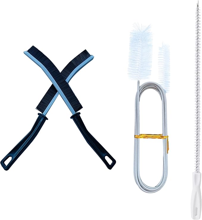Versatile Cleaning Brush Kit – Heavy-Duty Nylon Bristles, Reusable Drain Snake, Grout & Crevice Cleaner, Aquarium Tools, Flexible Pipe Brush, Sewer Clog Remover, Drain Unblocker Set