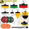 Aongray Drill Brush Attachment Set, 22pcs 1/4in Power Cleaning Brush with Scrub Pads + Extend Long Attachment, Scrubbing Brush for Cleaning Bathroom, Tile, Carpet, Grout, Car Wheels, Kitchen